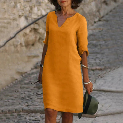 Sleeveless is not an option since it changes the product type, so: 
Casual V-Neck Long Sleeve Dress
