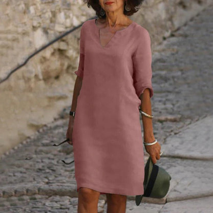 Sleeveless is not an option since it changes the product type, so: 
Casual V-Neck Long Sleeve Dress