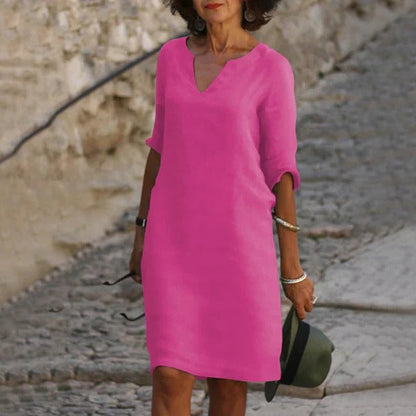 Sleeveless is not an option since it changes the product type, so: 
Casual V-Neck Long Sleeve Dress