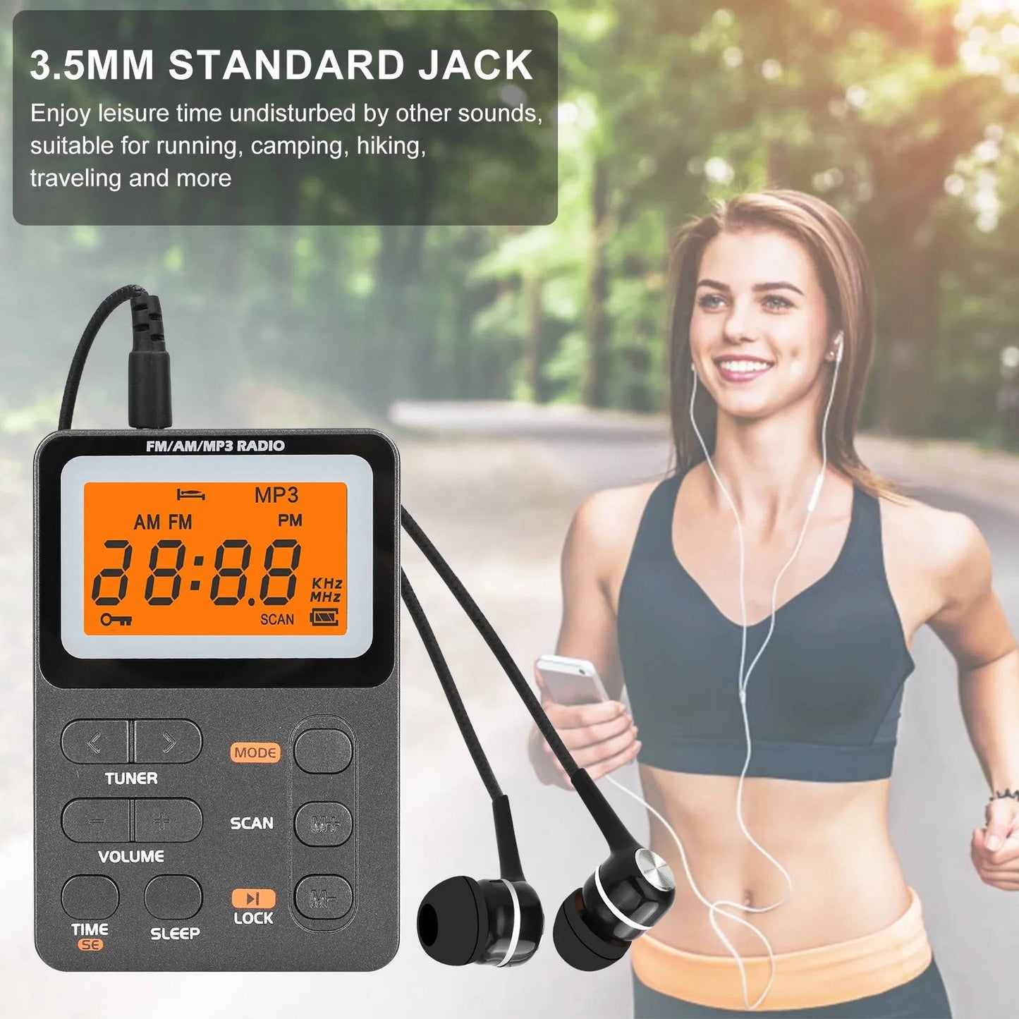 Compact Portable AM FM Radio with Clear Reception