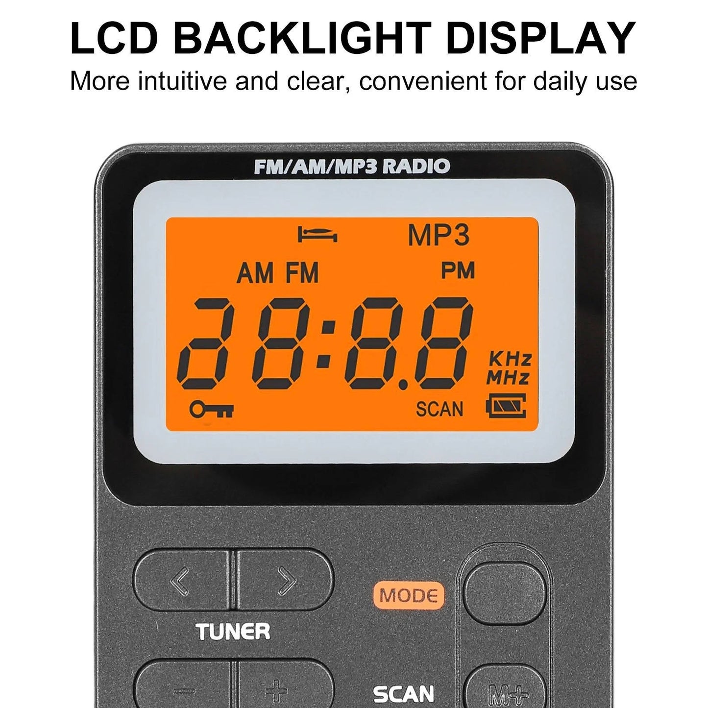 Compact Portable AM FM Radio with Clear Reception