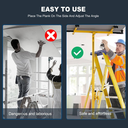 Compact 11FT Drywall Hoist with Locking Casters
