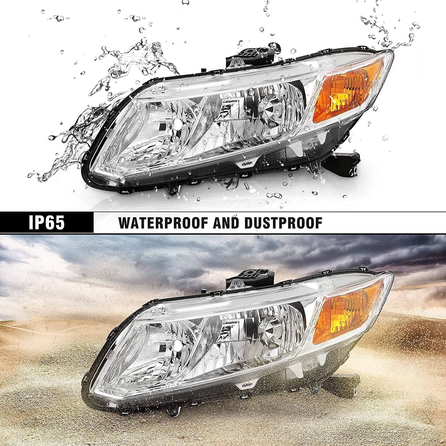 Genuine Honda Civic Headlights Assembly Pair