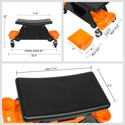 Heavy Duty Garage Stool with Swivel Wheels