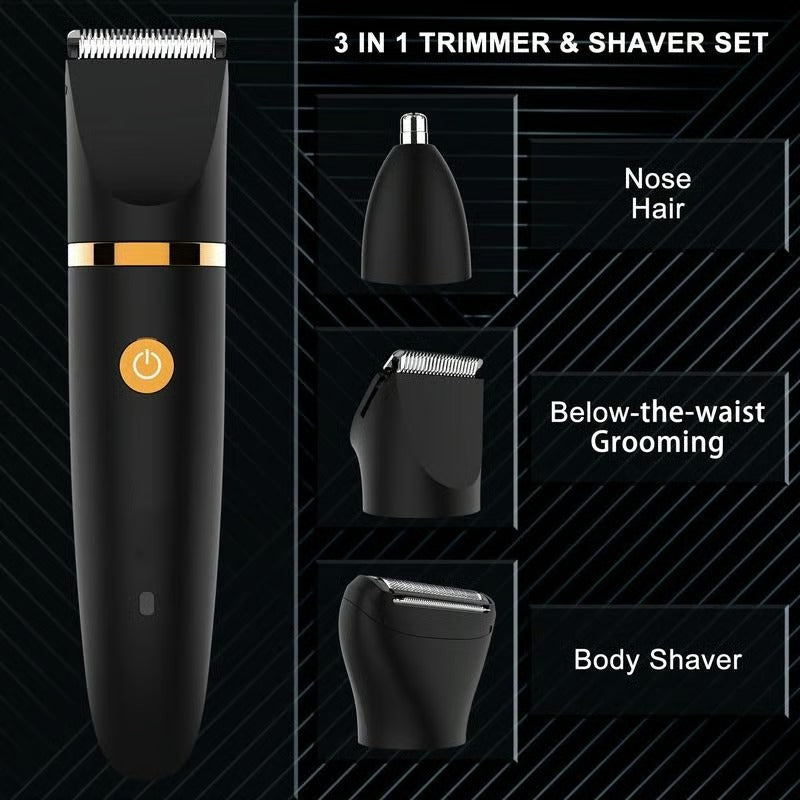 3-in-1 Mens Electric Body Trimmer