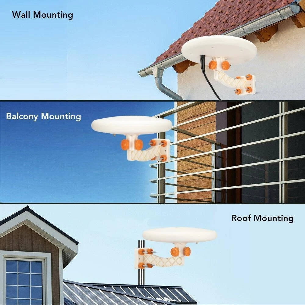 Indoor/Outdoor HD TV Antenna with 360° Signal Booster