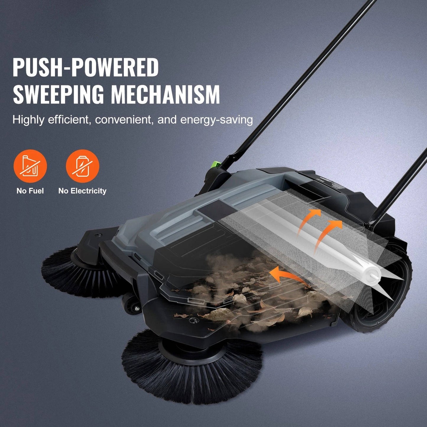 Heavy Duty Manual Push Sweeper for Warehouses