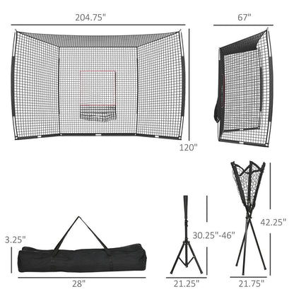 Portable Baseball Practice Net System