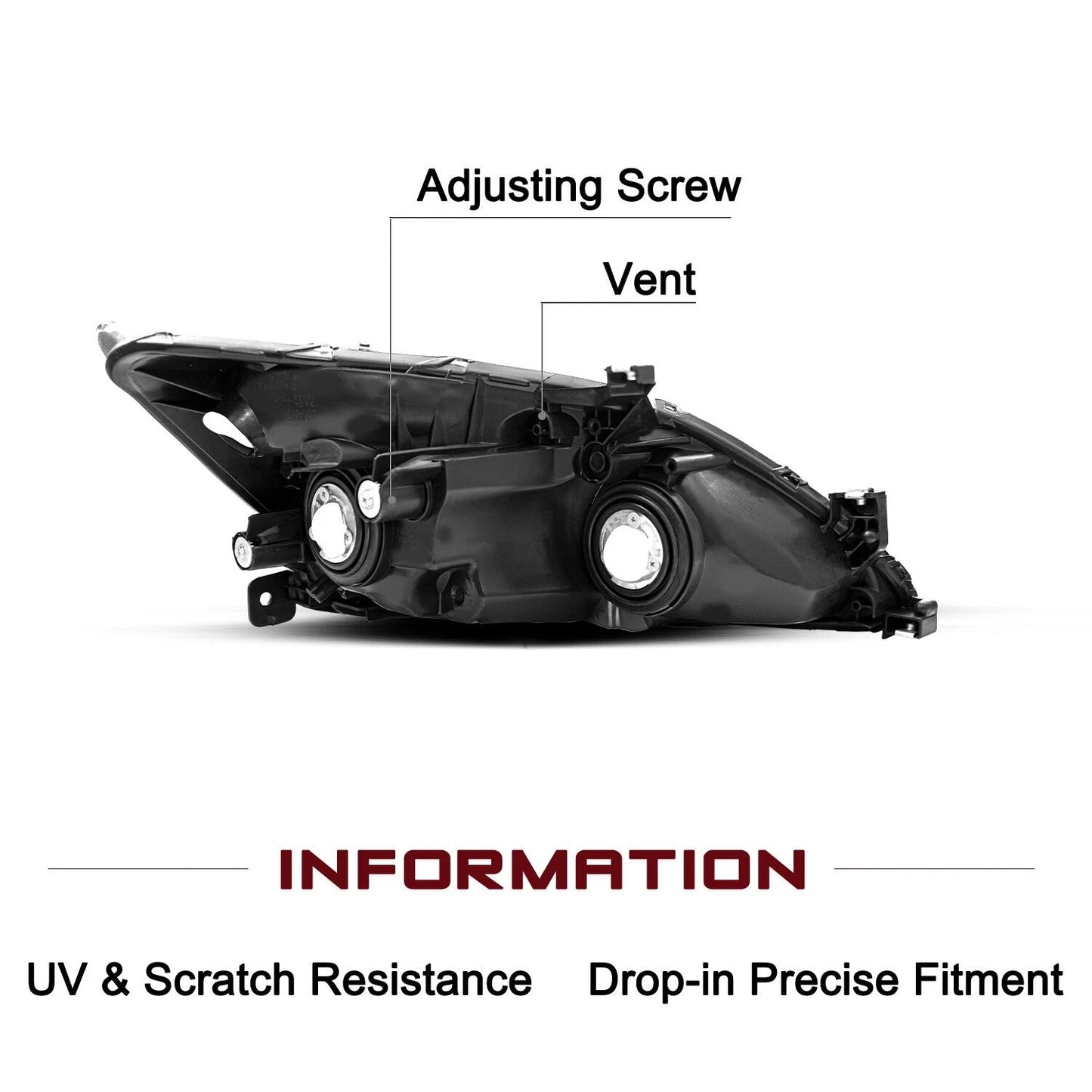 Chrome Honda Accord Headlights 03-07 2/4 Door Pair