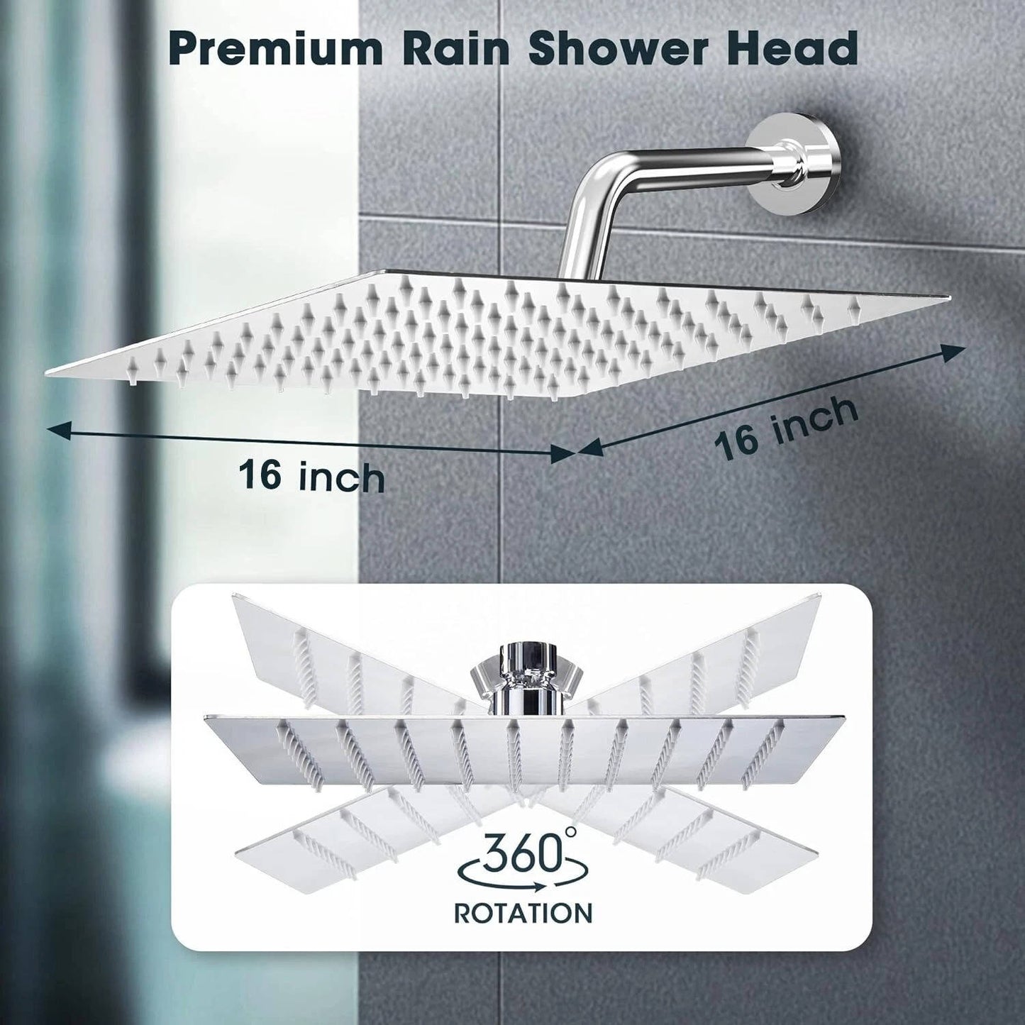 Big 16 Inch Rainfall Showerhead