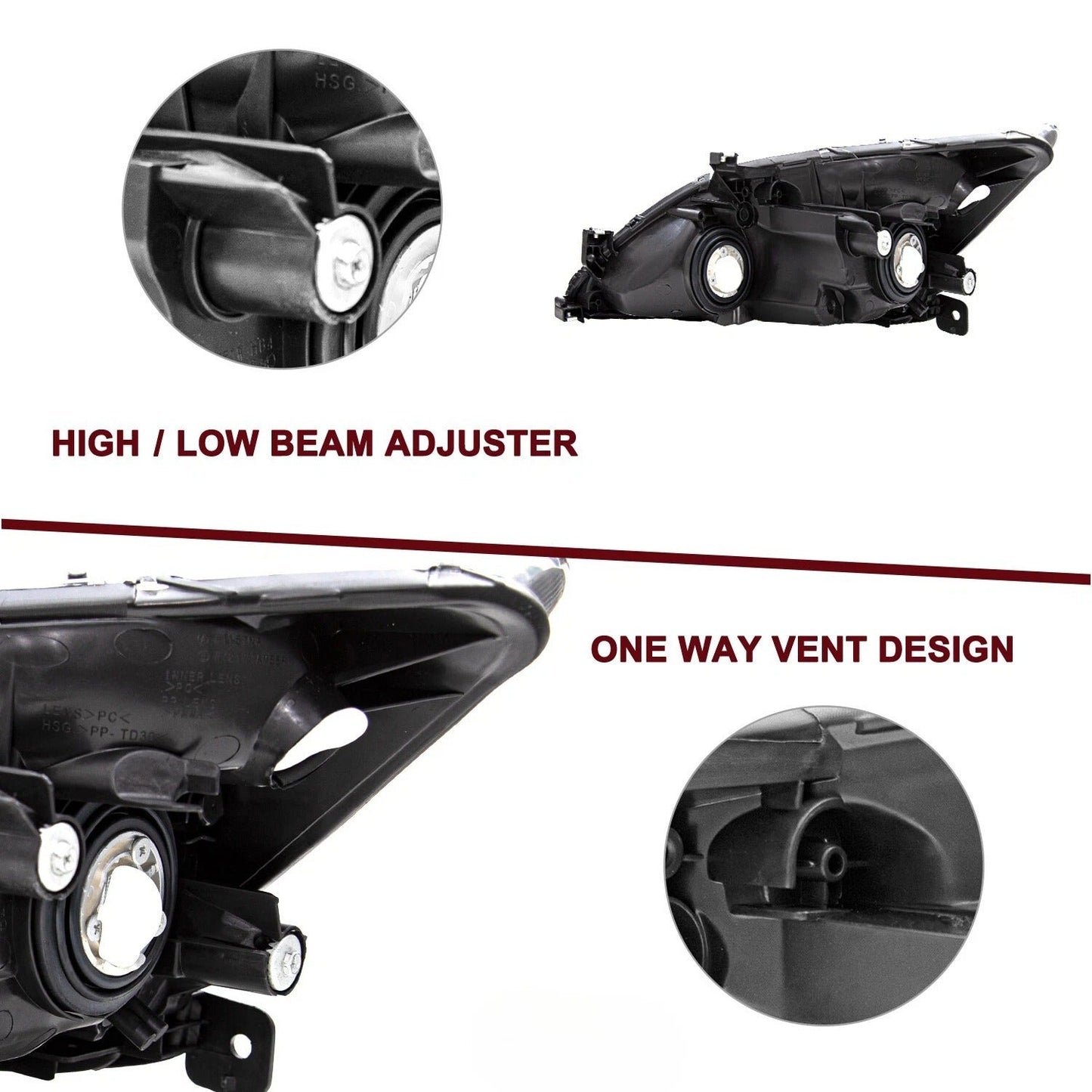 Chrome Honda Accord Headlights 03-07 2/4 Door Pair