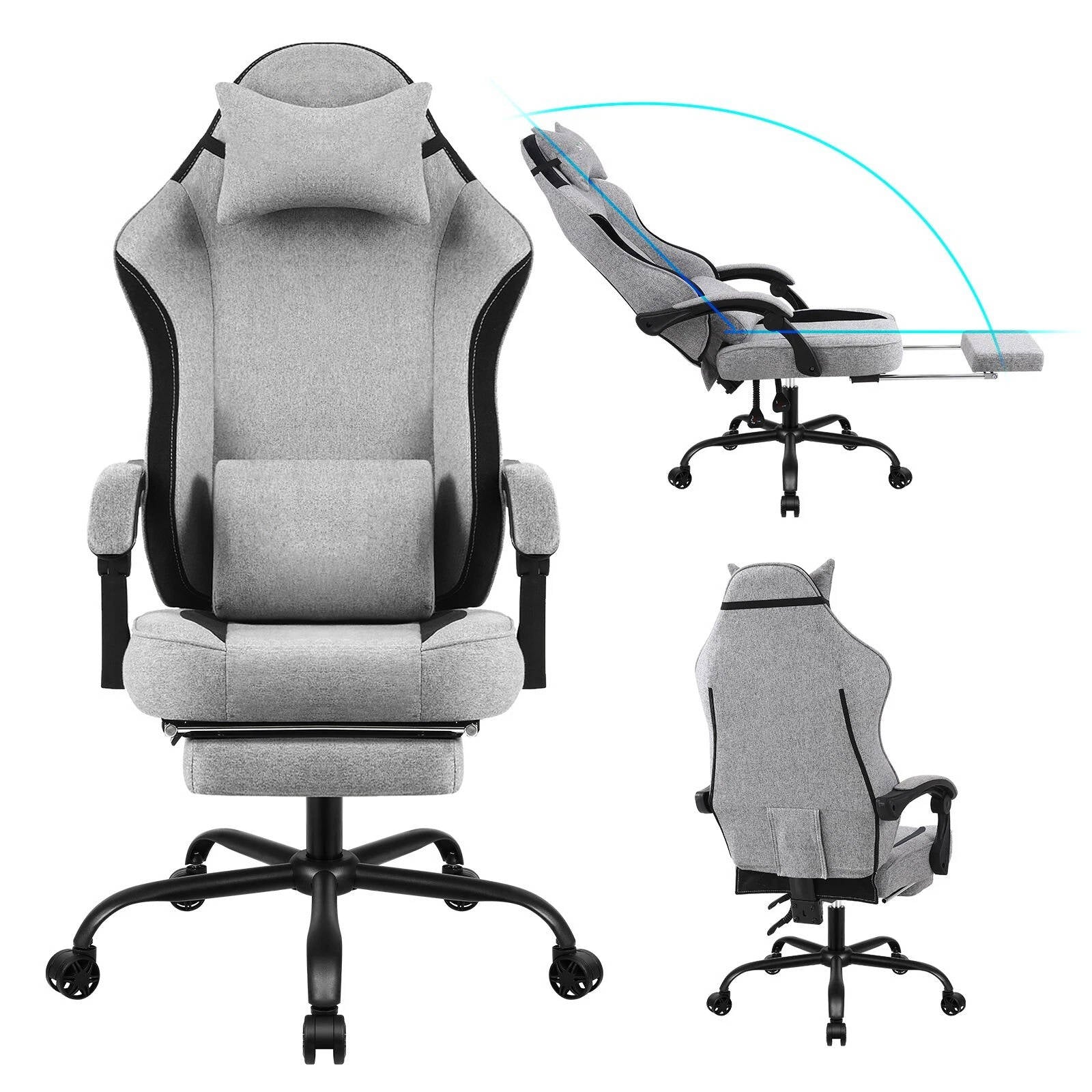 Comfortable Gaming Chair With Adjustable Footrest - Halri
