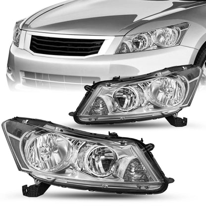 Genuine Honda Accord 08-12 Chrome Headlight Assembly Kit - Halri