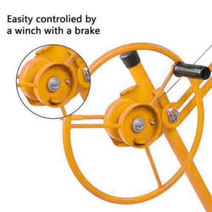 Compact 11FT Drywall Hoist with Locking Casters