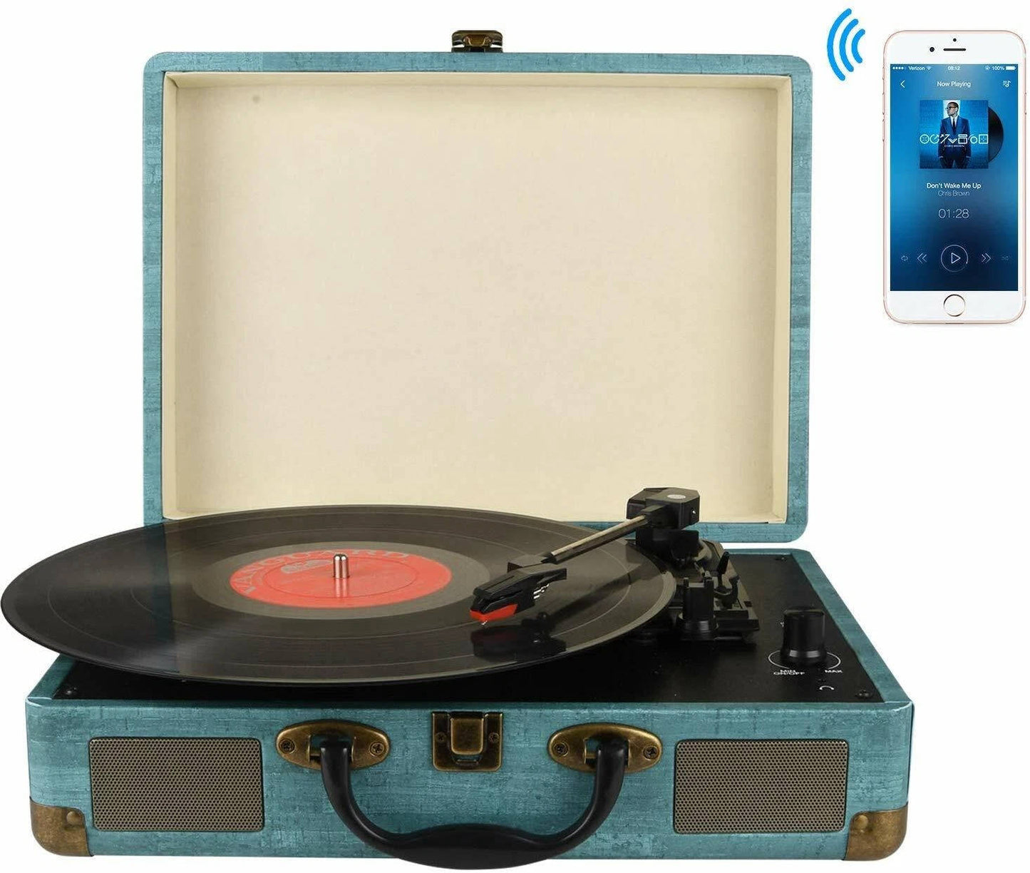 Classic 3 Speed Wireless Vinyl Record Player - Halri