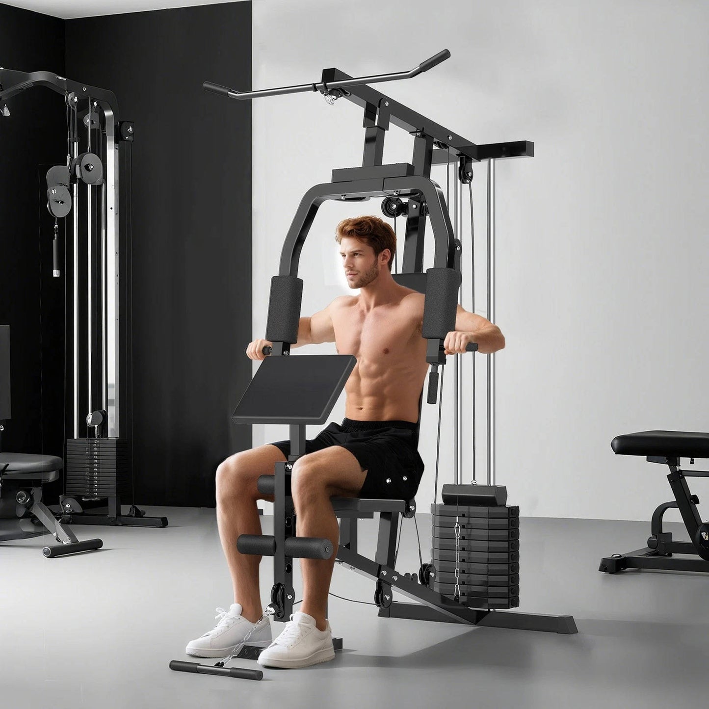 Home Gym System For Chest And Pull Up Exercises