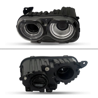 Dodge Challenger LED Projector Headlights, High Performance Black Set