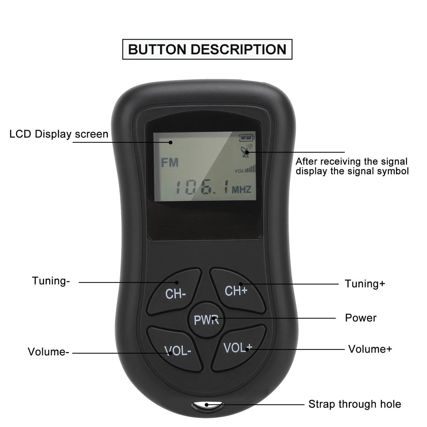 Compact Personal Travel AM FM Radio