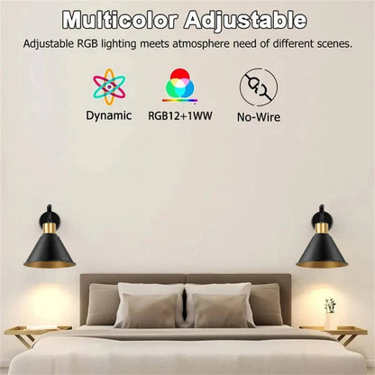Wireless LED Wall Lights with Remote Control