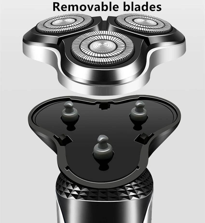 Rechargeable 3 Blade Shavers for Men - Waterproof