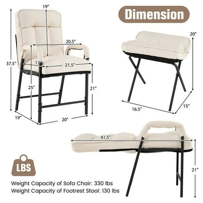 Comfortable Reclining Accent Chair with Adjustable Support
