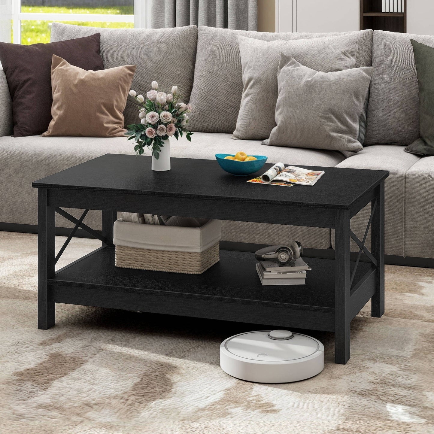 Rustic Wood Living Room Coffee Table