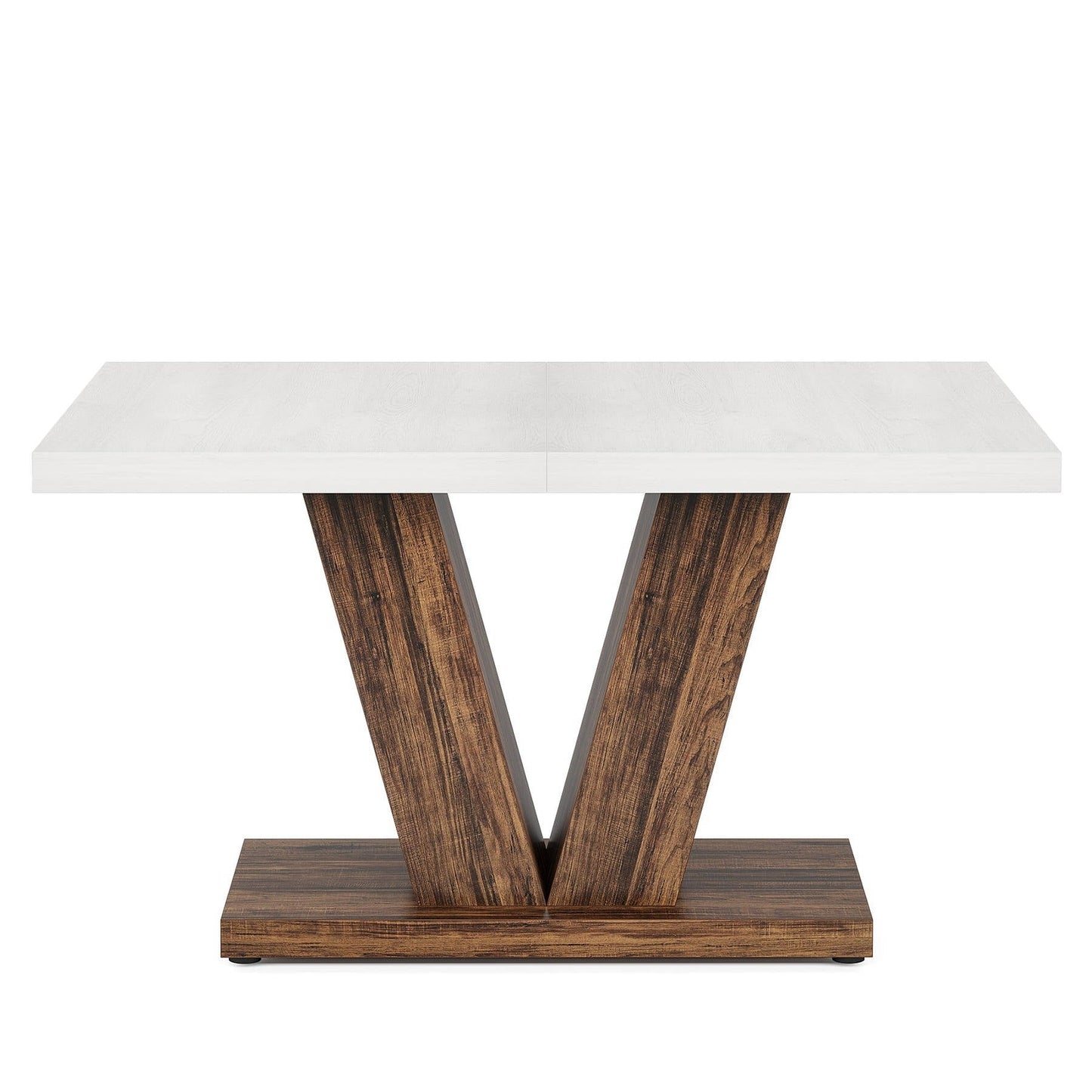 Country Style Wood Dining Table Set for 6