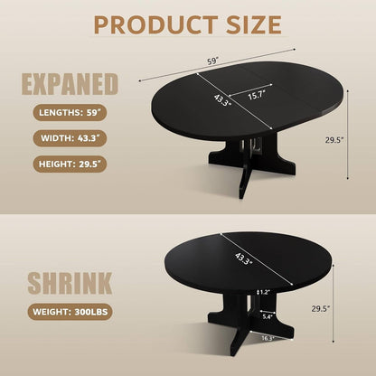 Space Saving Circular Table for 6 People