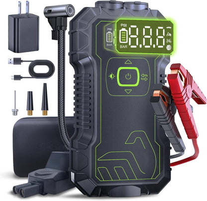 Portable Car Battery Booster with Inflator - Halri