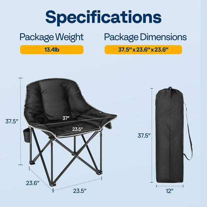Large Rechargeable Outdoor Heated Camping Seat