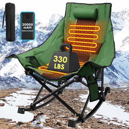 Large Comfortable Outdoor Rocking Camp Chair