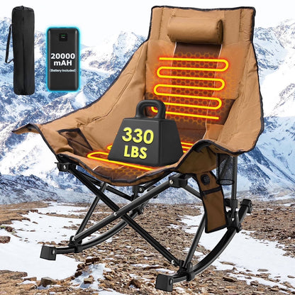 Large Comfortable Outdoor Rocking Camp Chair
