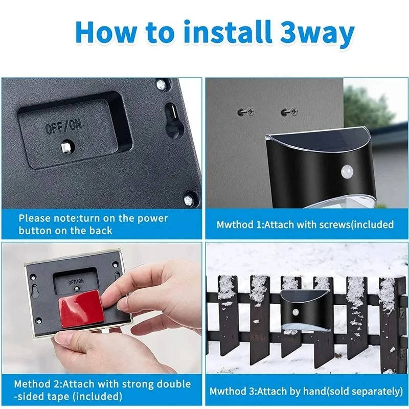 Wireless Outdoor Stair Lights with Motion Detector