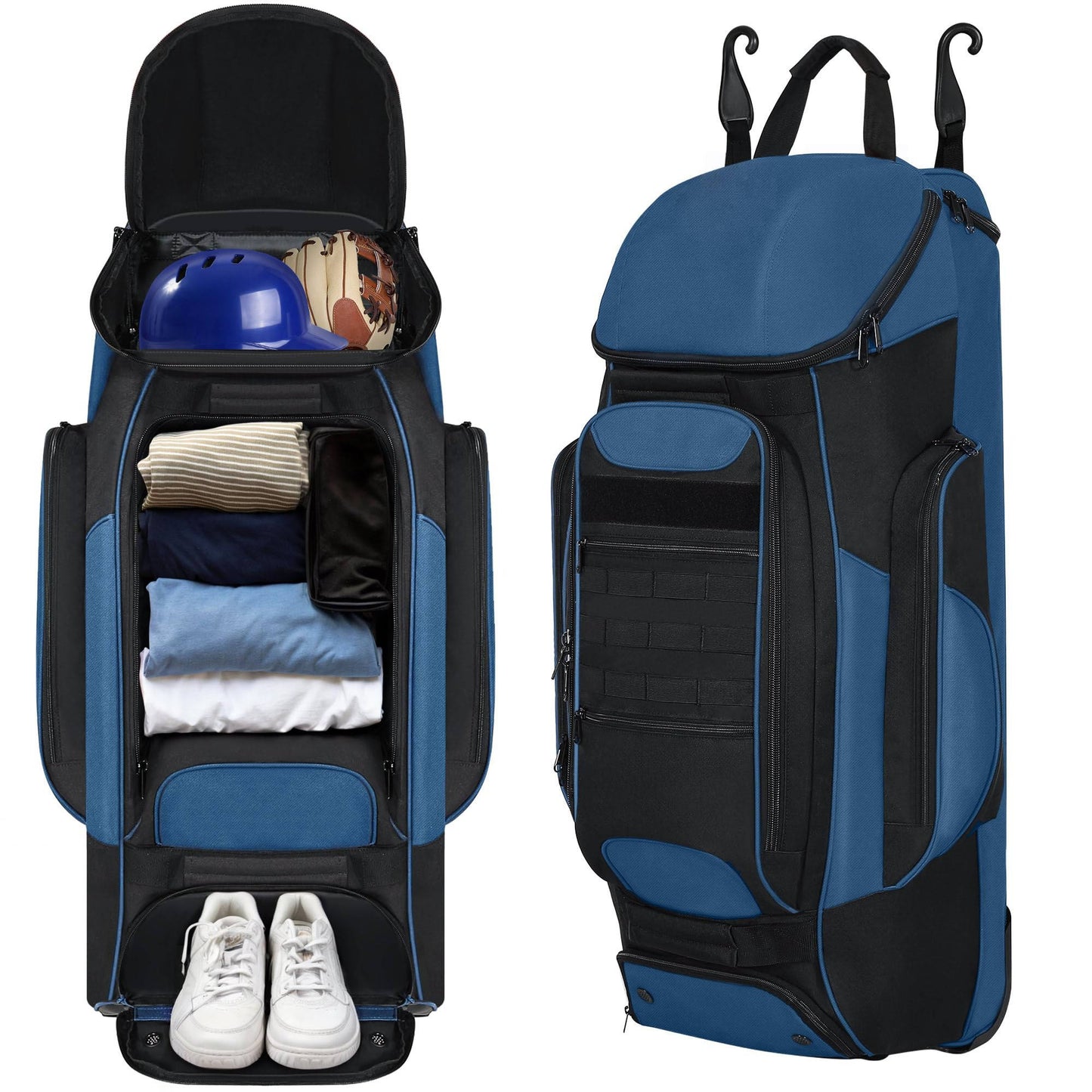 Rolling Baseball Equipment Duffel Bag - Halri