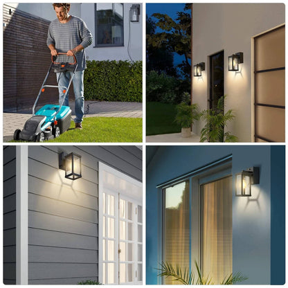Motion Sensor Outdoor Wall Light with Outlet
