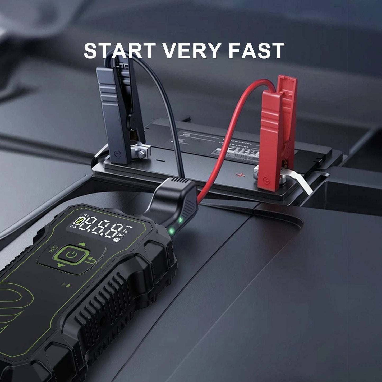 Portable Car Battery Booster with Inflator