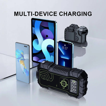 Portable Car Battery Booster with Inflator