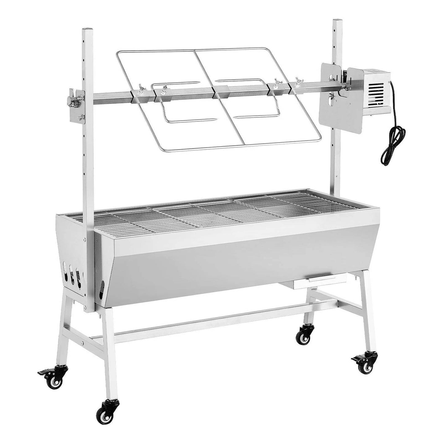 Large Outdoor BBQ Rotisserie Grill Kit Stainless Steel