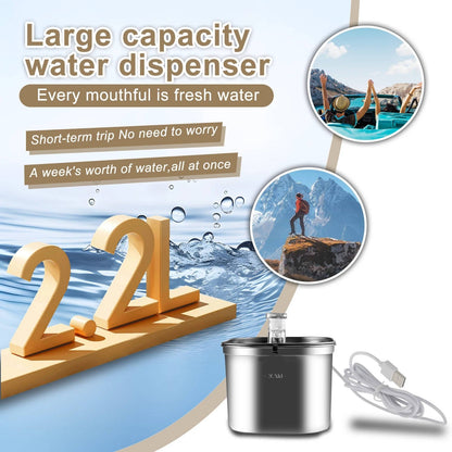 Large Pet Water Fountain - Clean Fresh Silent Flow