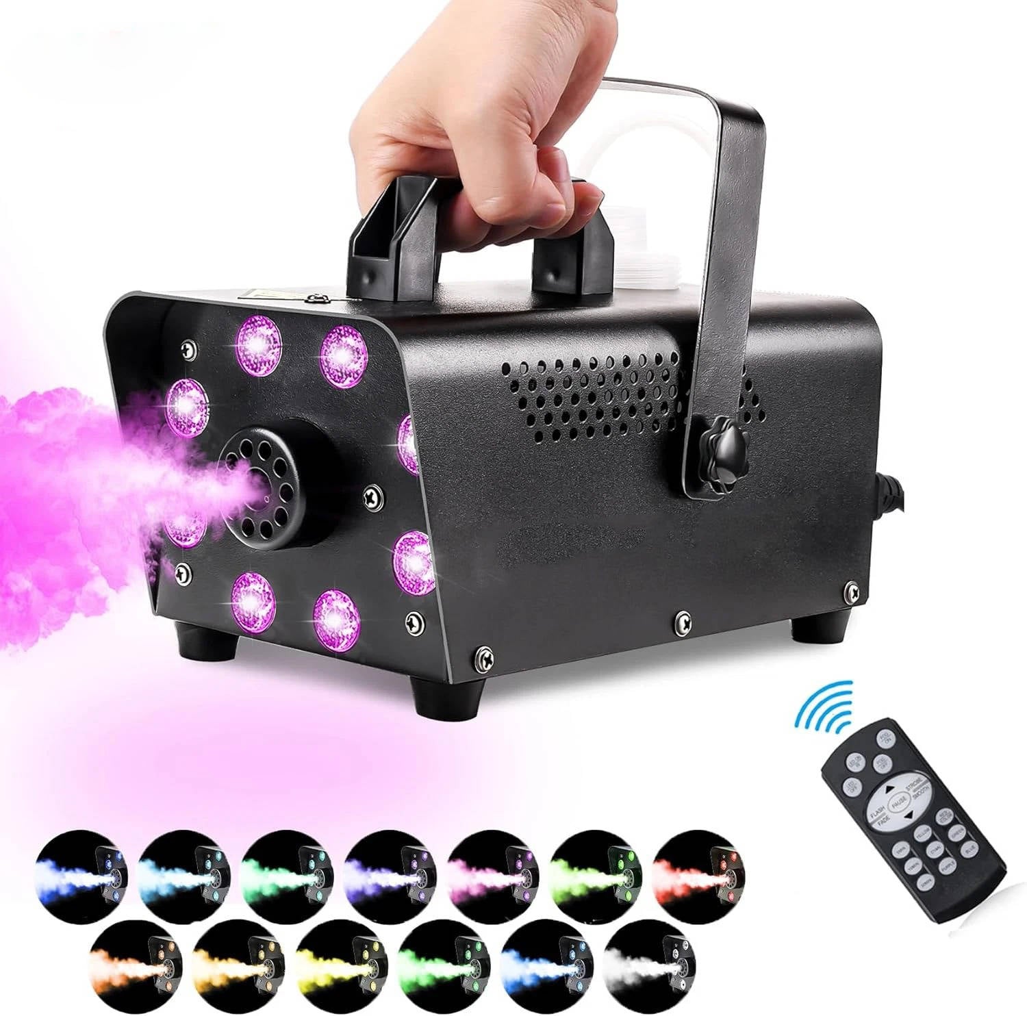 Fog Machine with 13 Color Changing LED Lights - Halri