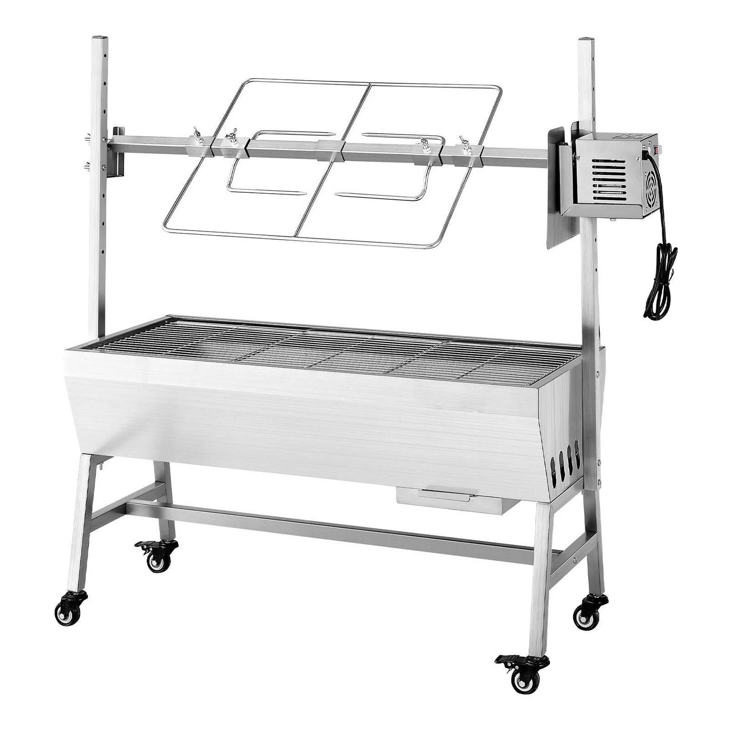 Large Outdoor BBQ Rotisserie Grill Kit Stainless Steel