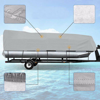 Durable Waterproof Pontoon Boat Cover 21-24 Feet Long