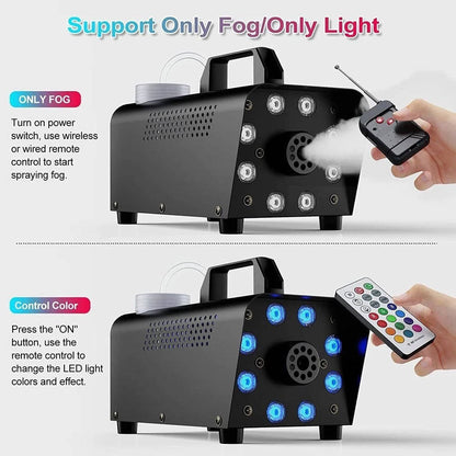 Fog Machine with 13 Color Changing LED Lights