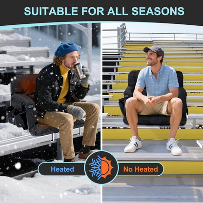 Comfortable Heated Folding Stadium Seat Cushion