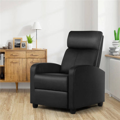 Comfortable Brown Faux Leather Armchair