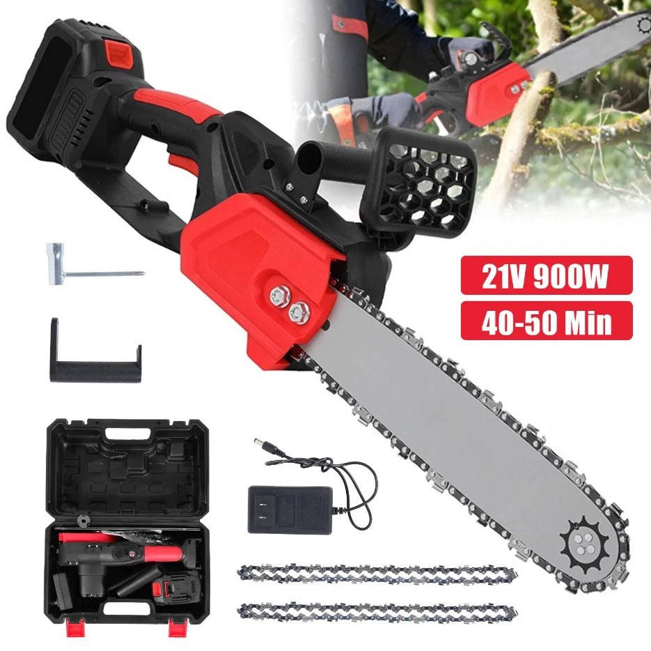 Portable 12 Electric Chainsaw 21V Cordless Saw Kit