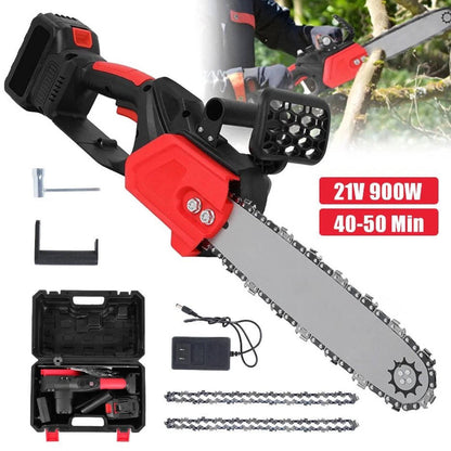 Portable 12 Electric Chainsaw 21V Cordless Saw Kit