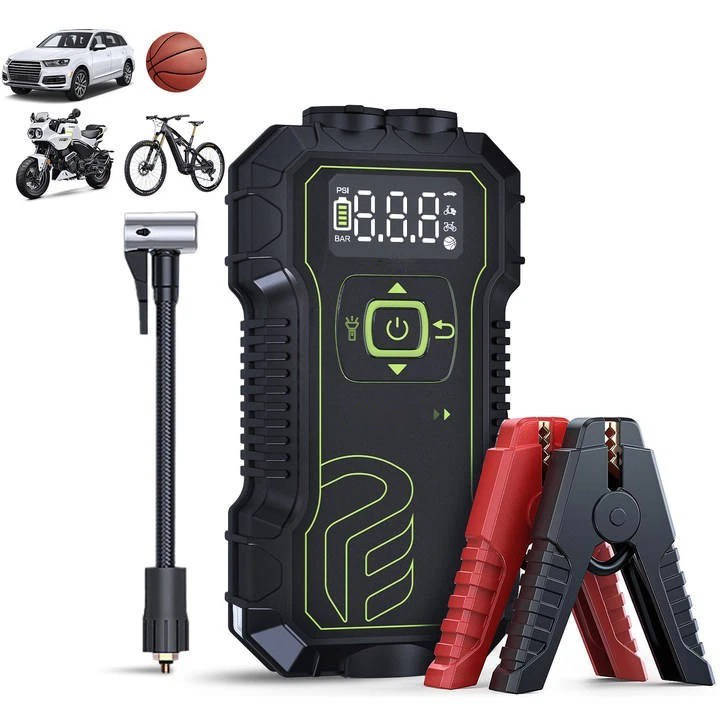 Portable Car Battery Booster with Inflator