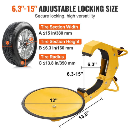 Secure Bike Wheel Lock Clamp