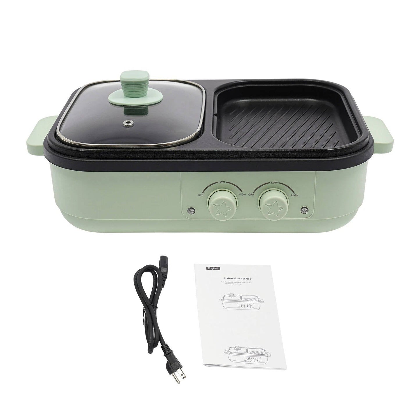 Portable Electric Cooker with BBQ Grill